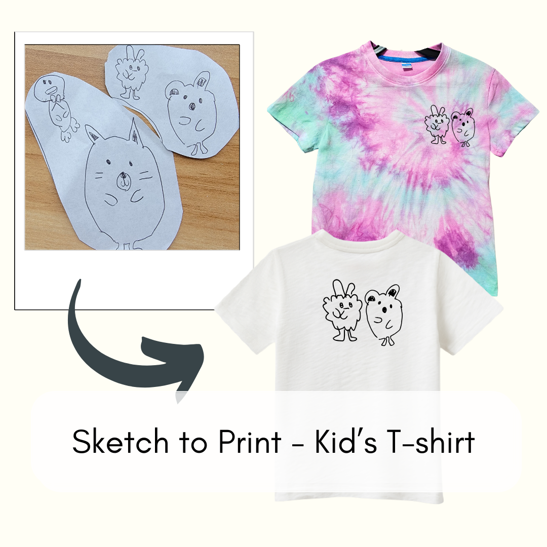 Kids Sketch to Print T Shirt
