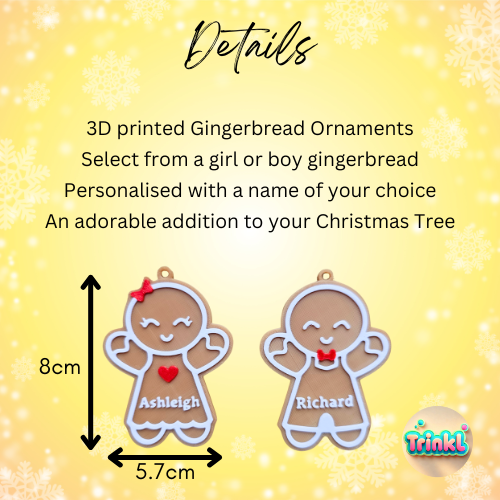 Personalised Gingerbread Ornaments