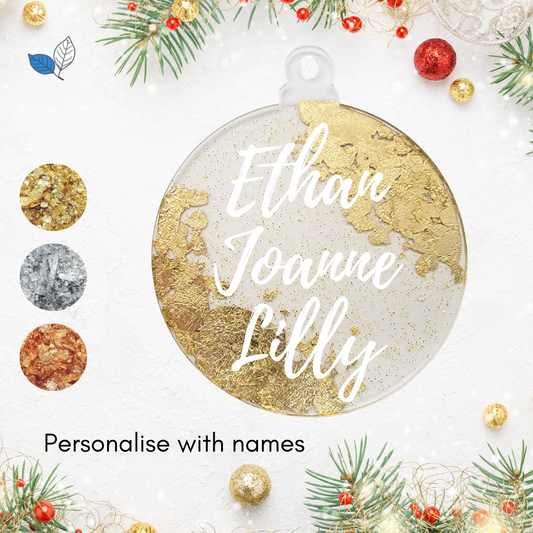 Foiled Multiple Names Ornament