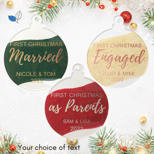 Painted First Christmas Memory Ornament