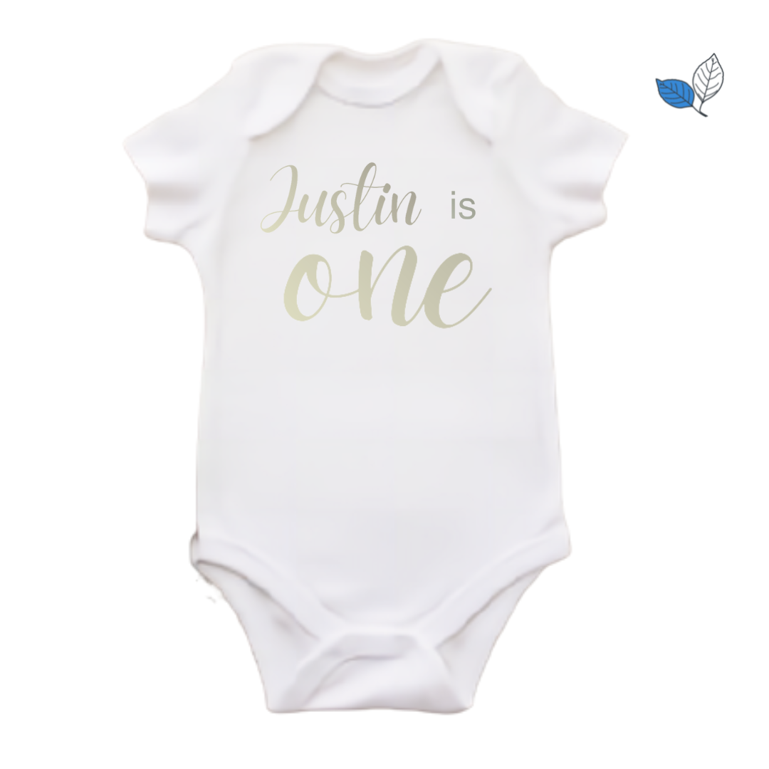 Chrome First Birthday Onesie