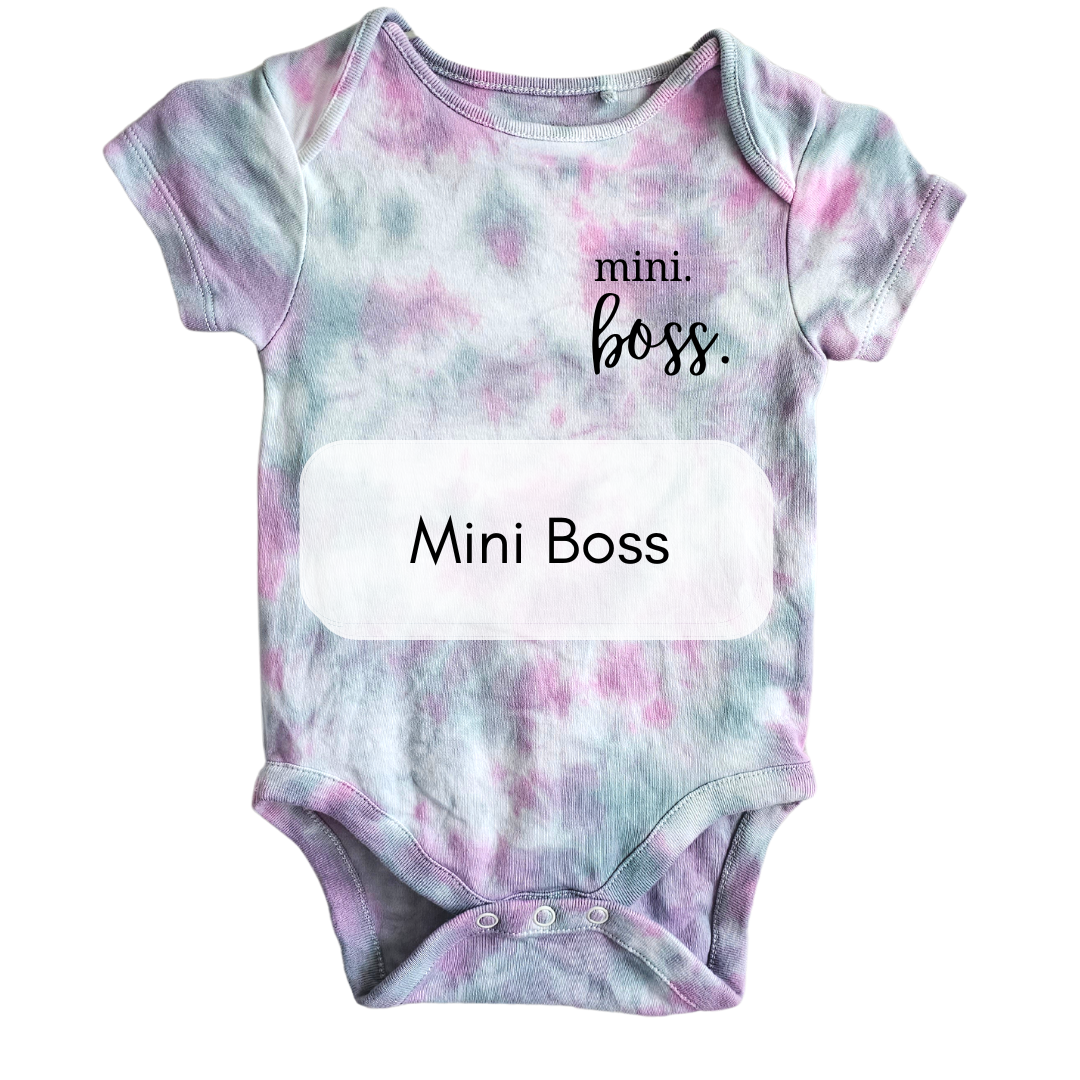 Tie dye onesie Mini Boss1