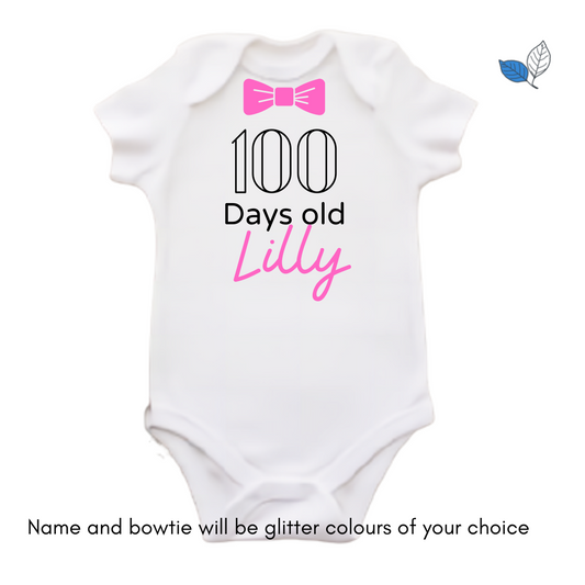 Bowtie 100 Days Onesie