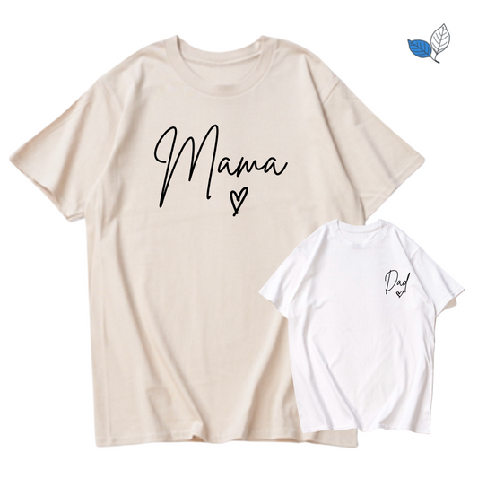 Mama/Papa with Heart T-Shirt