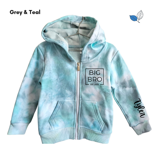 Tie dye kid's Hoodies - Big Sis/Big Bro