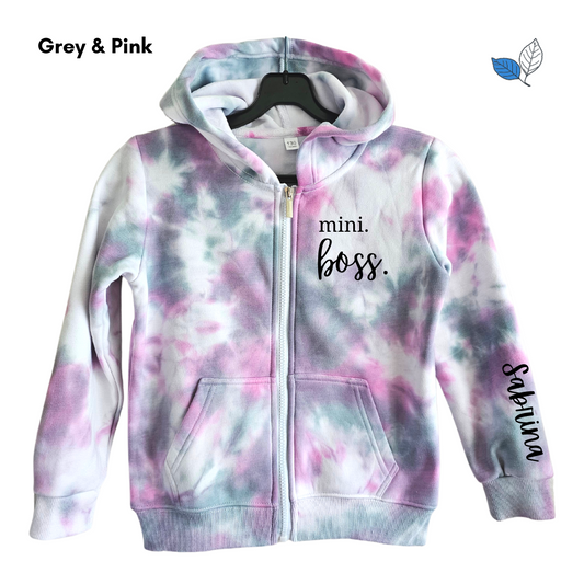 Tie dye kid's Hoodies - Mini Boss
