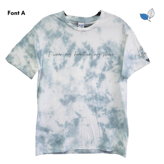 Tie dye adult T-shirt - I wear my heart on my sleeve