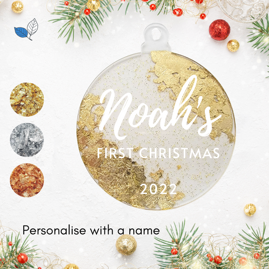 Foiled Baby's First Christmas Ornament