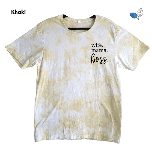 Tie dye adult T-shirt - Wife, Mama, Boss