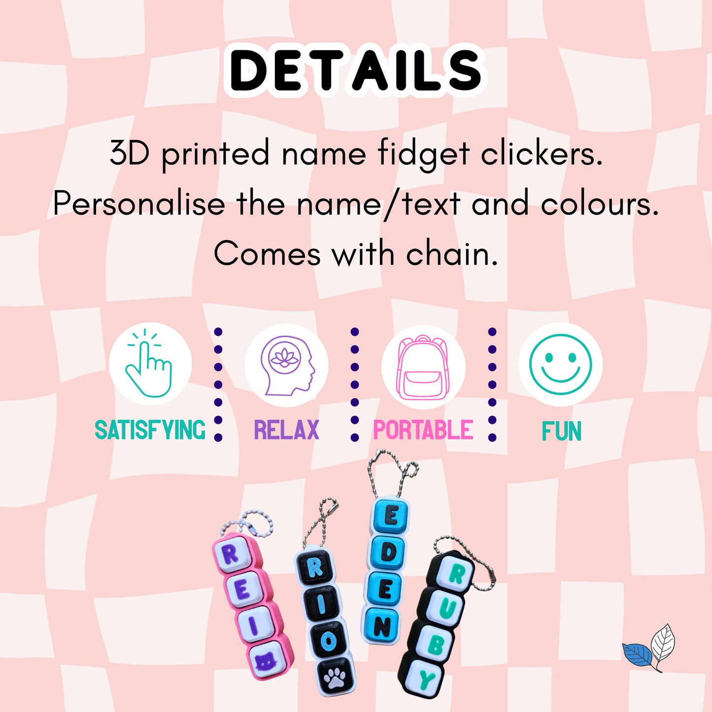 Custom Name Clickers (Round Edge)
