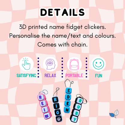 Custom Name Clickers (Round Edge)