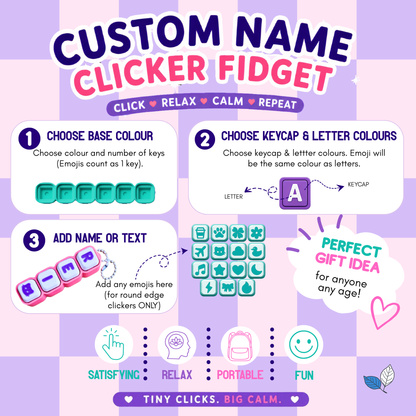 Custom Name Clickers (Square Edge)