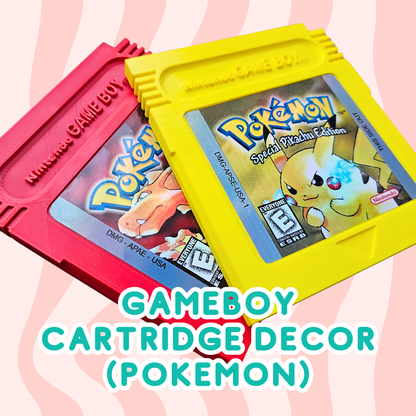 Gameboy catridge-inspired Decor (Pokemon)