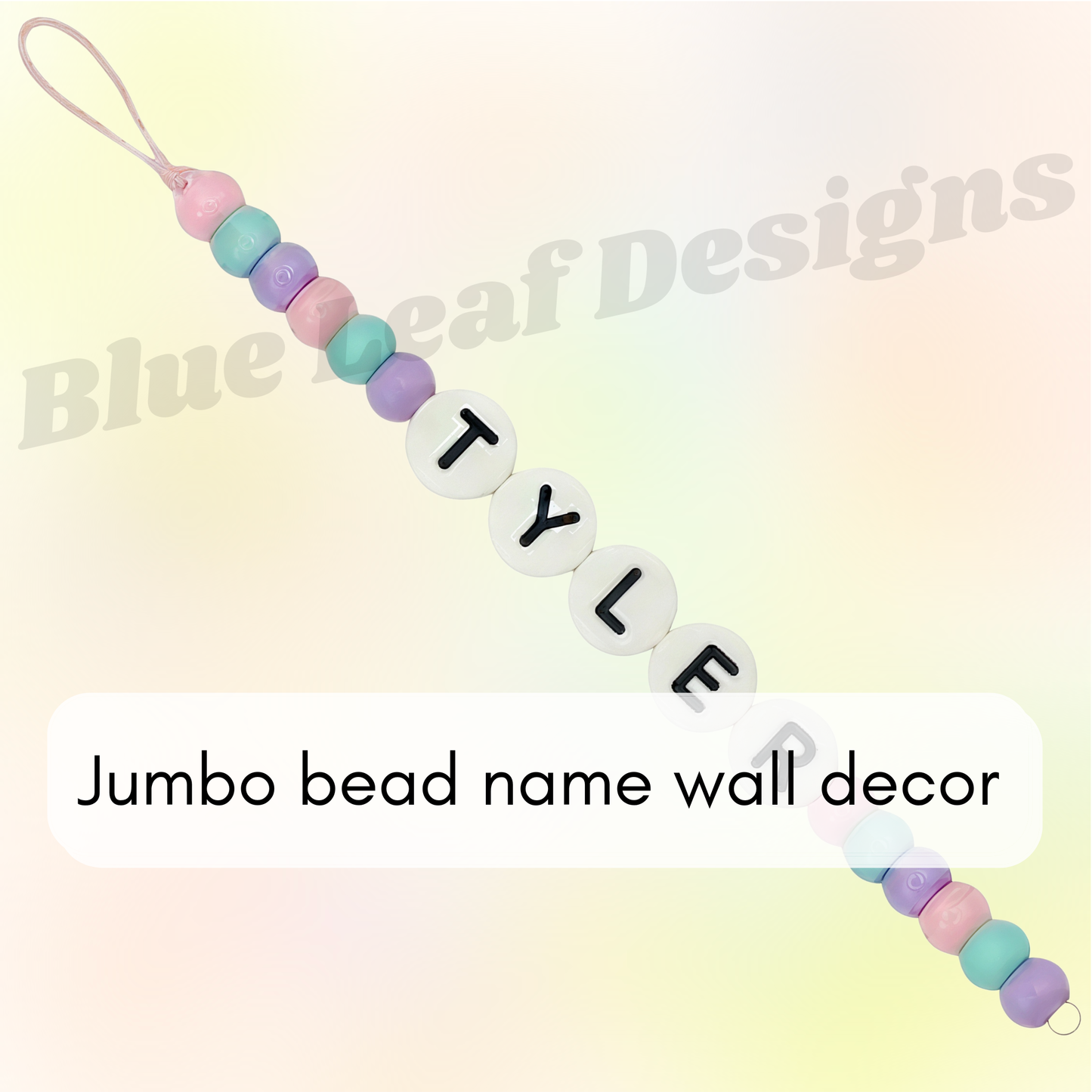 Personalised Jumbo Bead Name | Cute Aesthetic Wall Decor