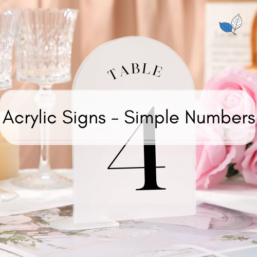 Acrylic Signage - Simple Numbers