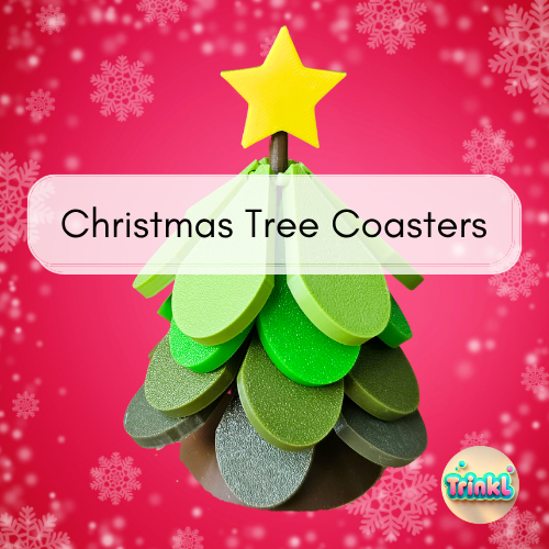 Christmas Tree Coaster Set
