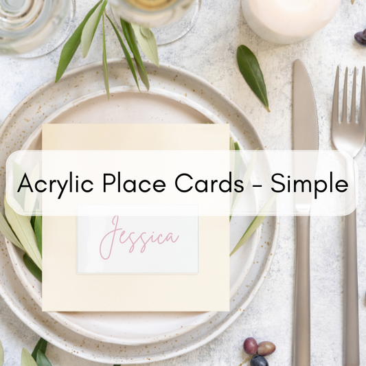 Acrylic Place Cards - Simple