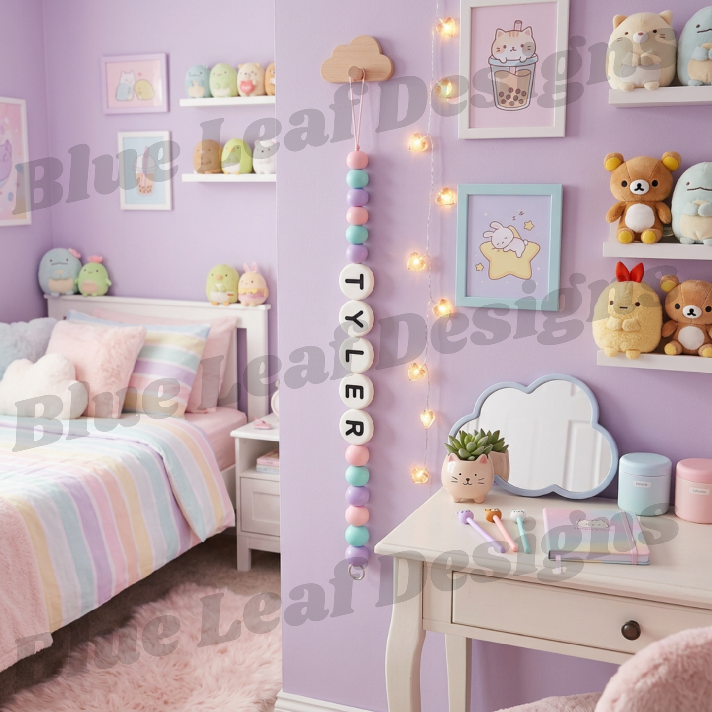 Personalised Jumbo Bead Name | Cute Aesthetic Wall Decor
