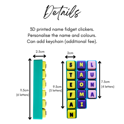 Personalised Name Clickers