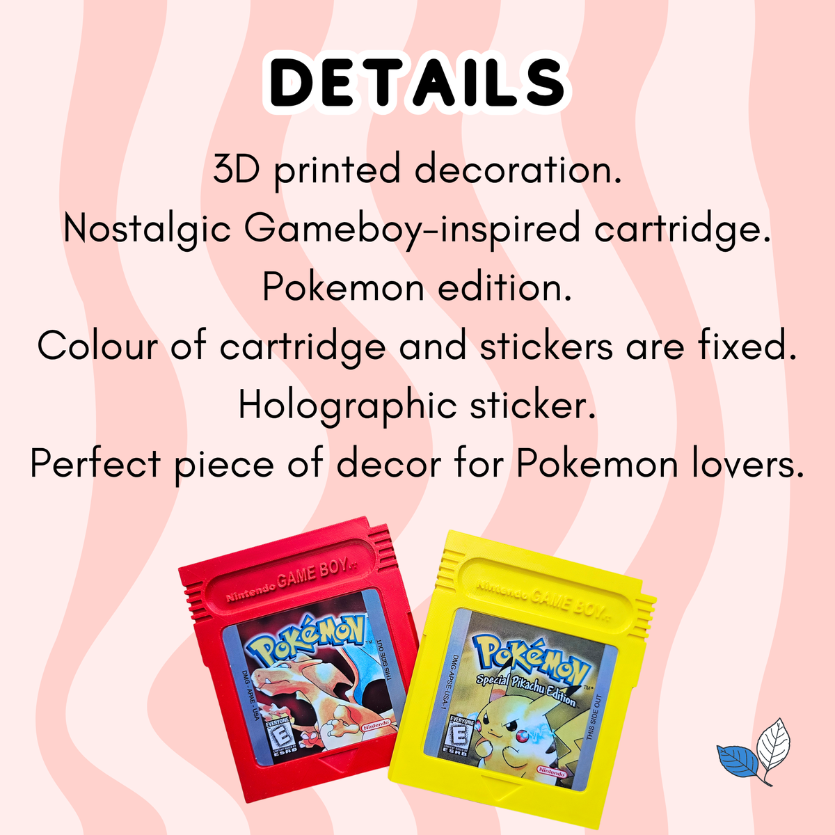 Gameboy catridge-inspired Decor (Pokemon)