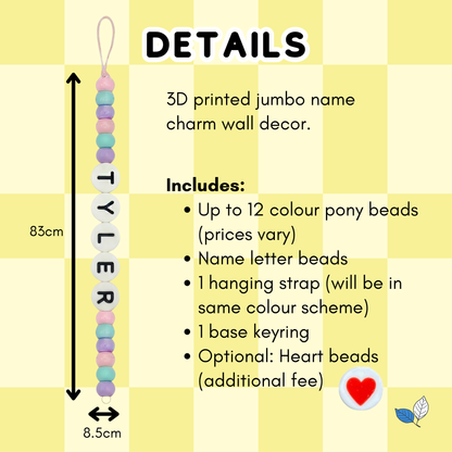 Custom Jumbo Bead Wall Decor