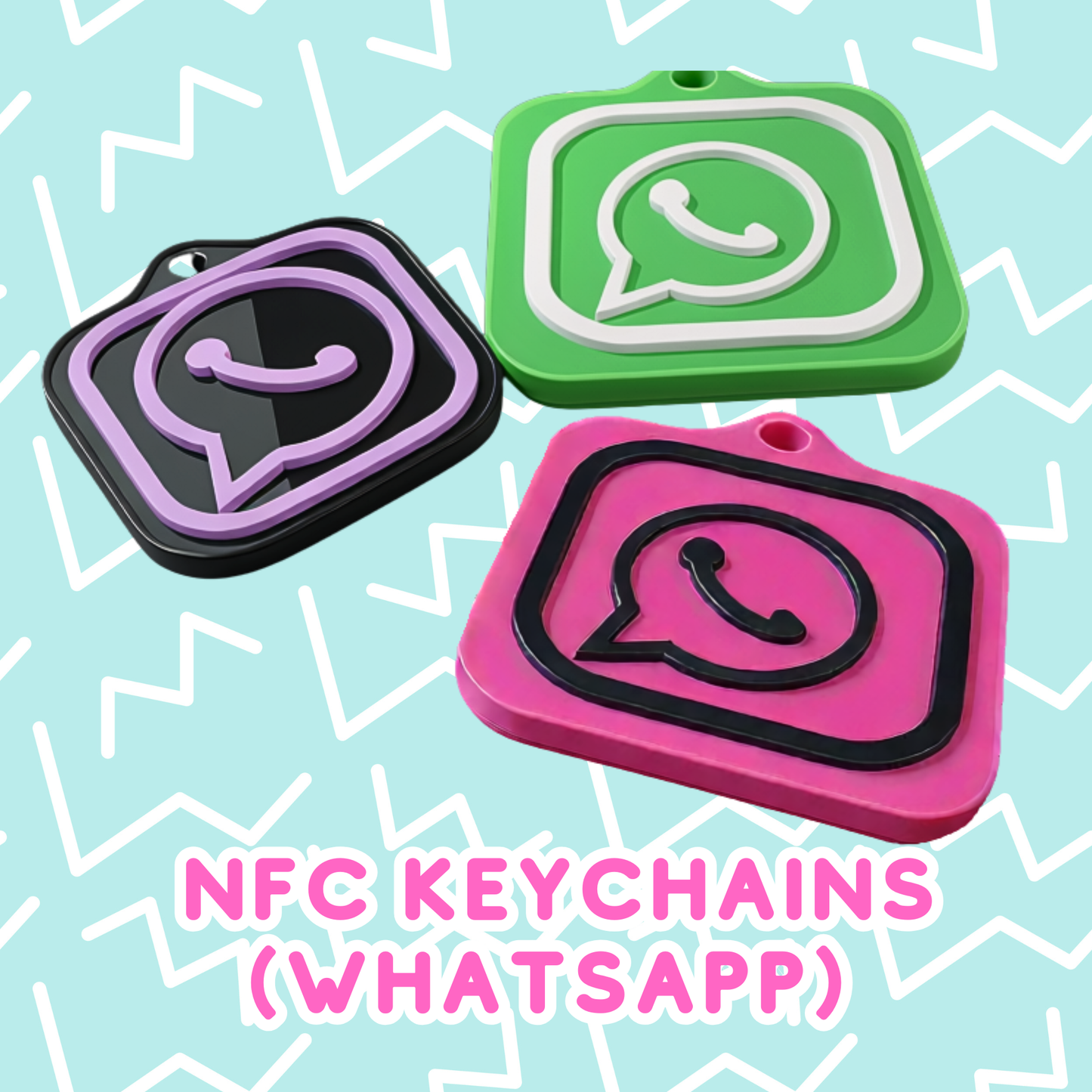 NFC Keychain (Whatsapp)