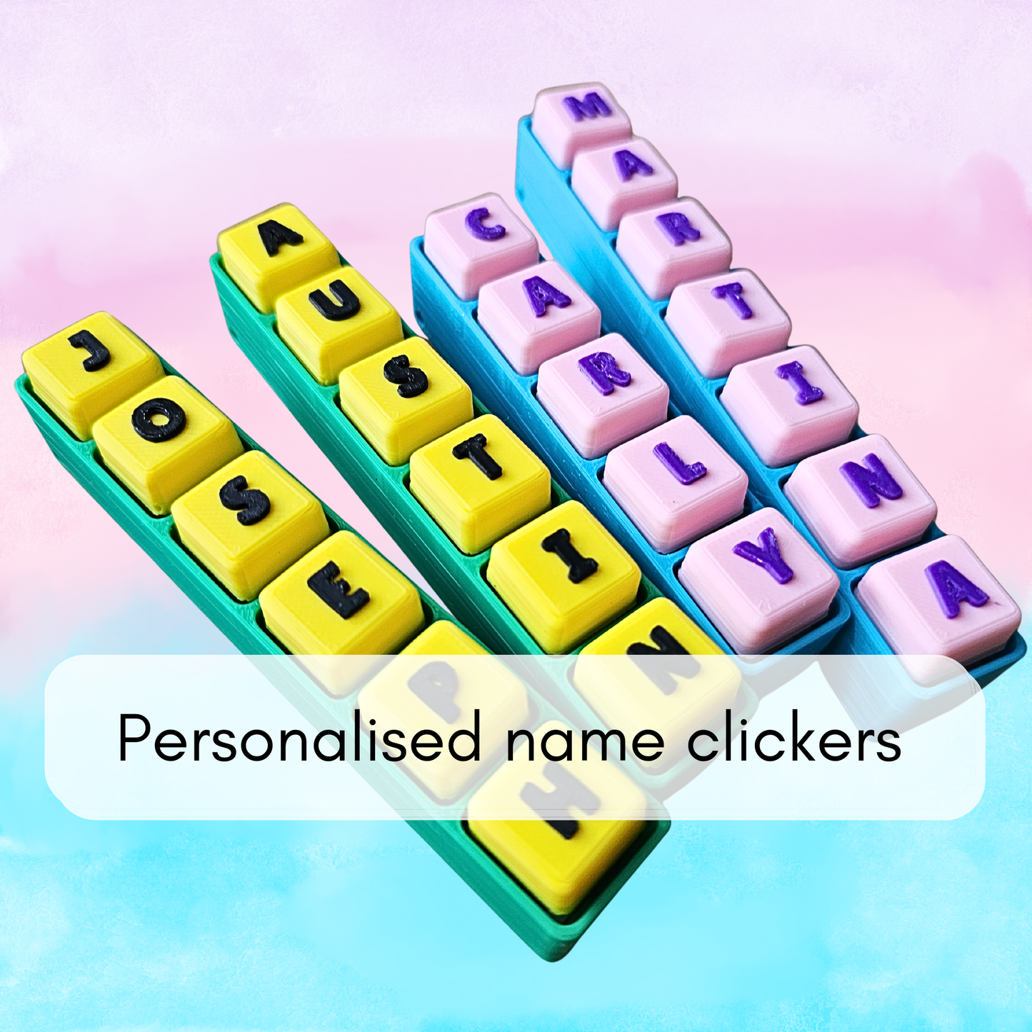 Personalised Name Clickers