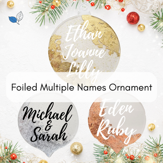 Foiled Multiple Names Ornament