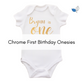 Chrome First Birthday Onesie