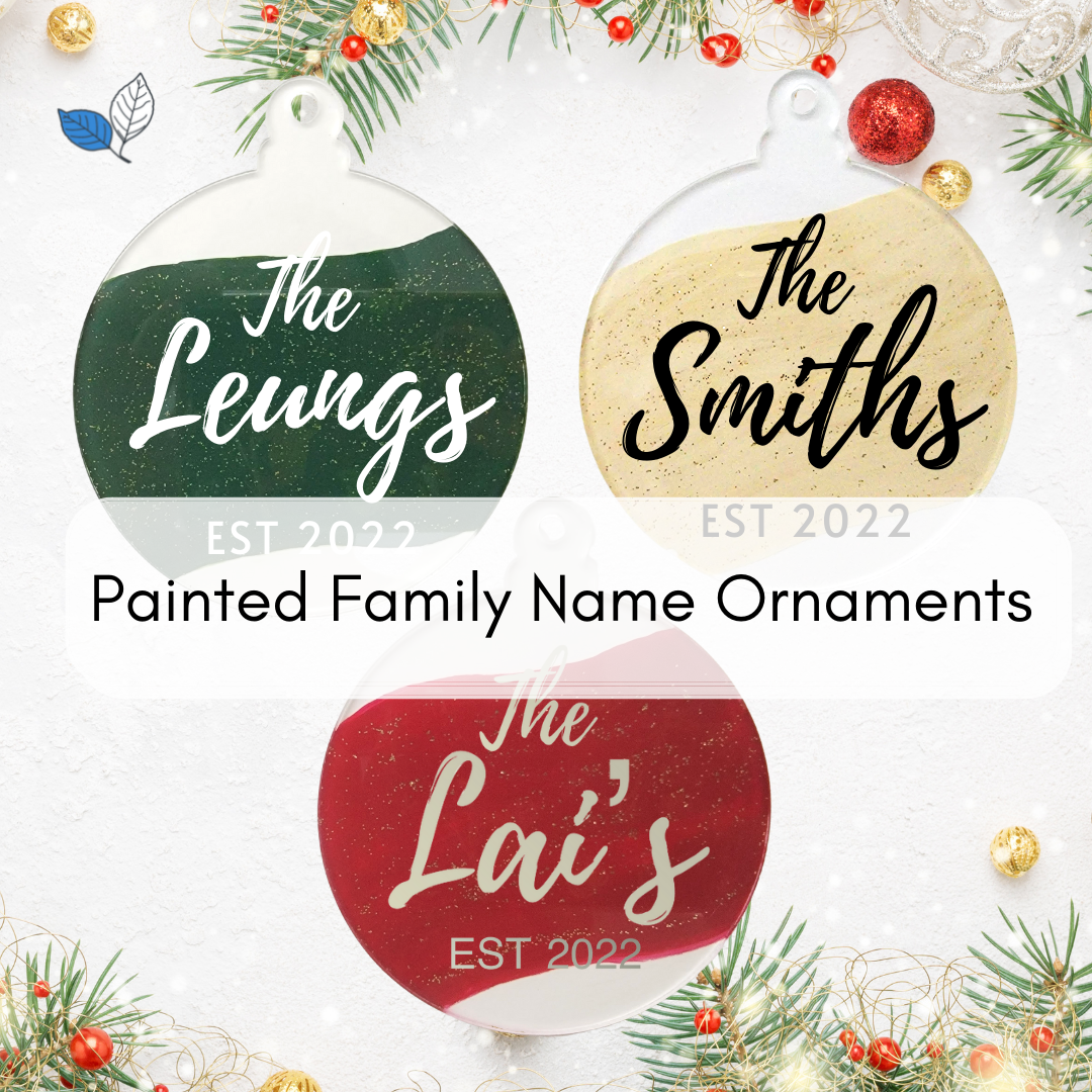 Painted Family Name Ornament