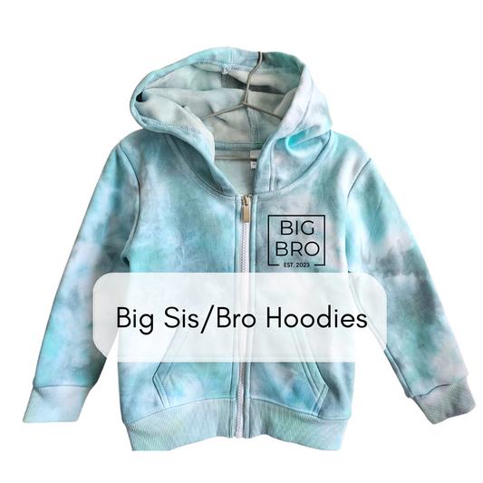 Tie dye kid's Hoodies - Big Sis/Big Bro