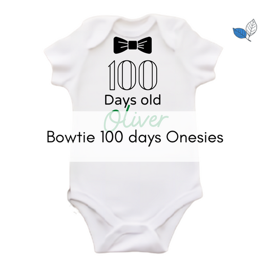 Bowtie 100 Days Onesie
