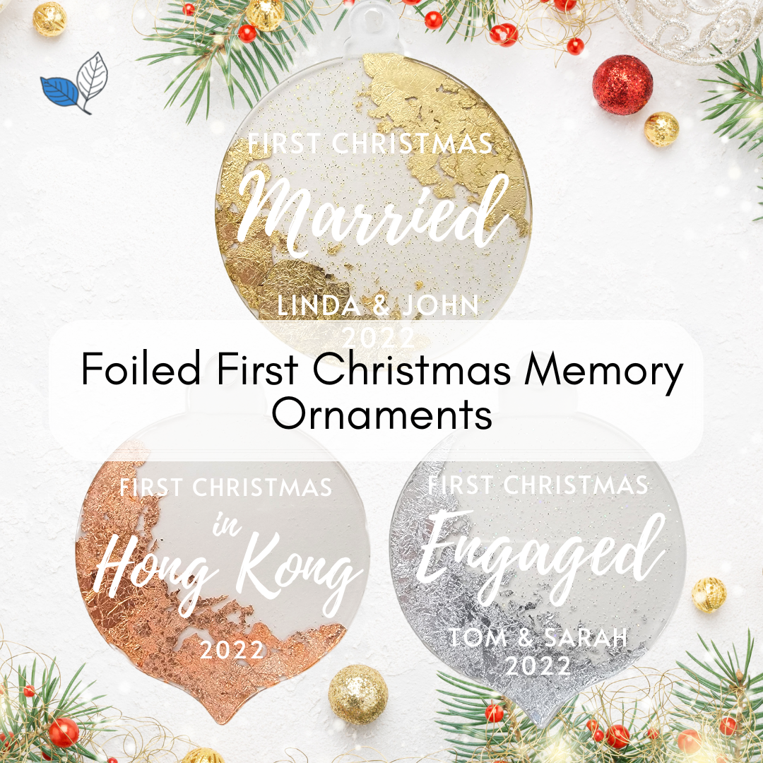 Foiled First Christmas Memory Ornament