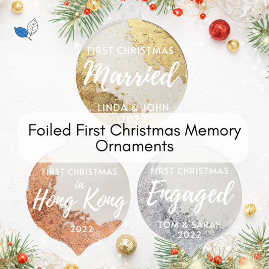 Foiled First Christmas Memory Ornament