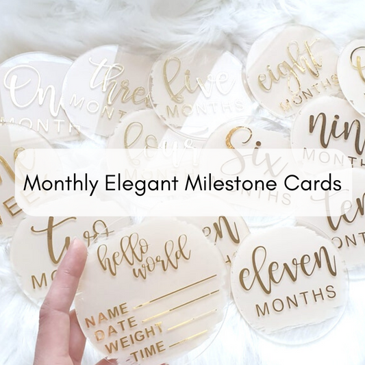 Monthly Elegant Milestone Cards