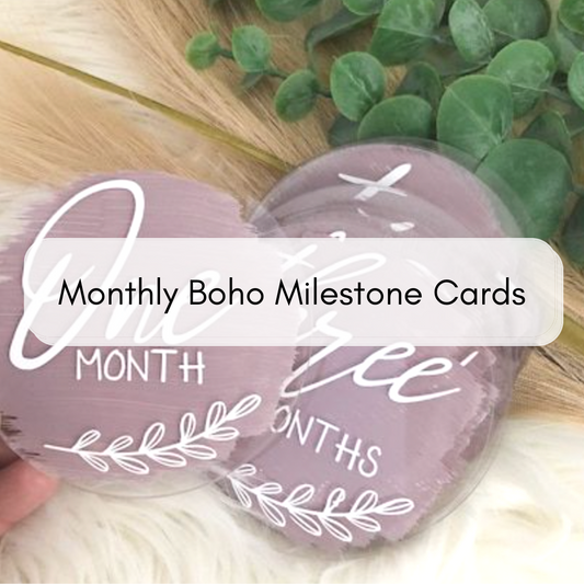 Monthly Boho Milestone Cards