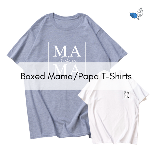 Boxed Mama/Papa T-Shirt