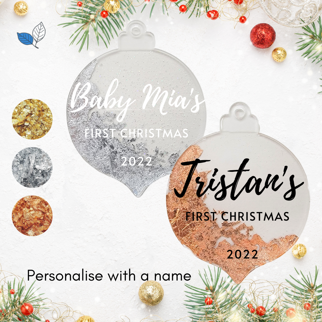 Foiled Baby's First Christmas Ornament