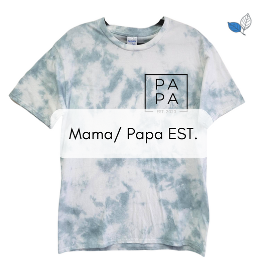 Tie dye adult T-shirt - Mama/Papa