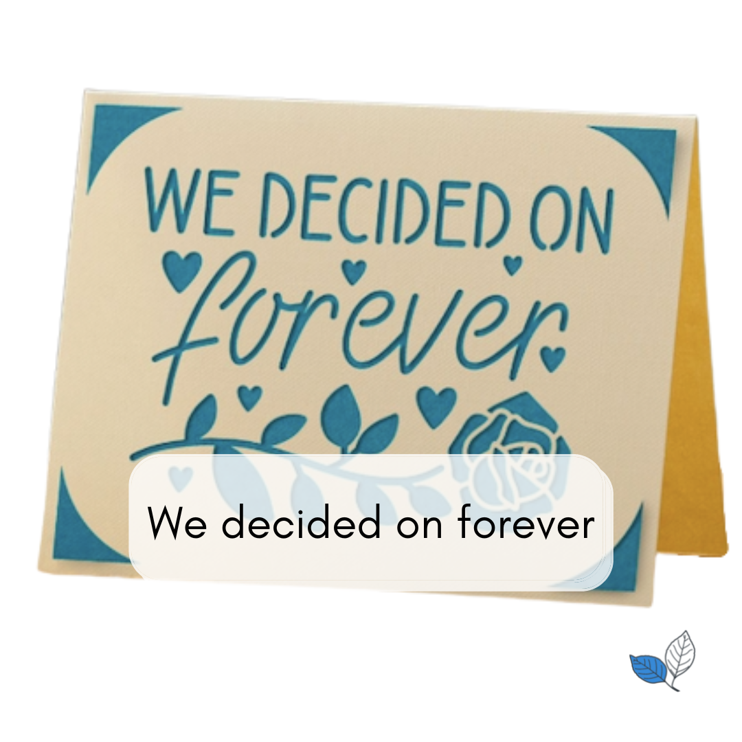 Engagement - We decided on forever