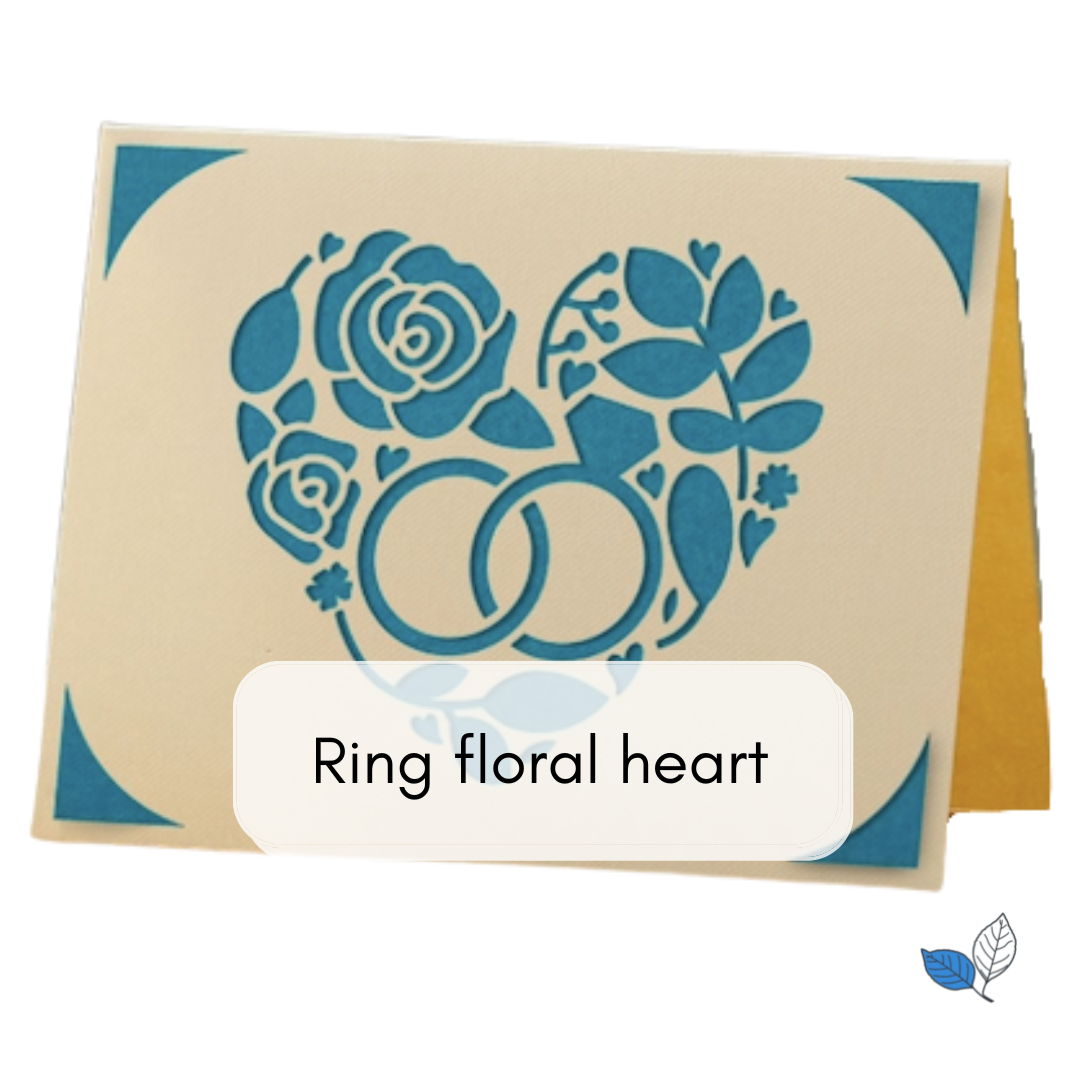 Wedding - Floral ring heart